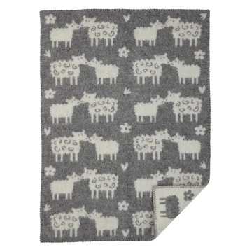 Coperta per bambini Bää lana - grigio - Klippan Yllefabrik