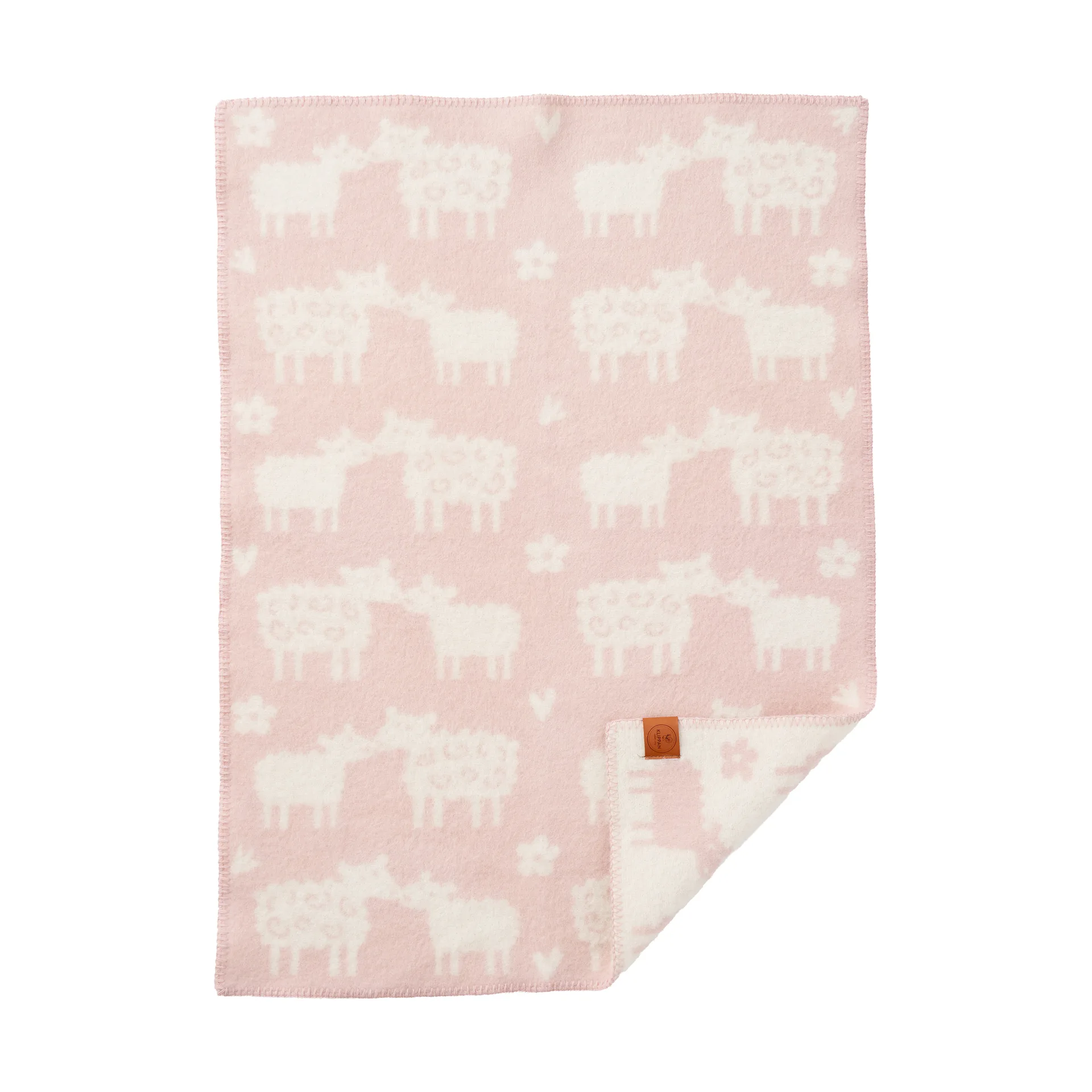 Coperta per bambini Bää lana, Rosa soft, 65x90 cm Klippan Yllefabrik