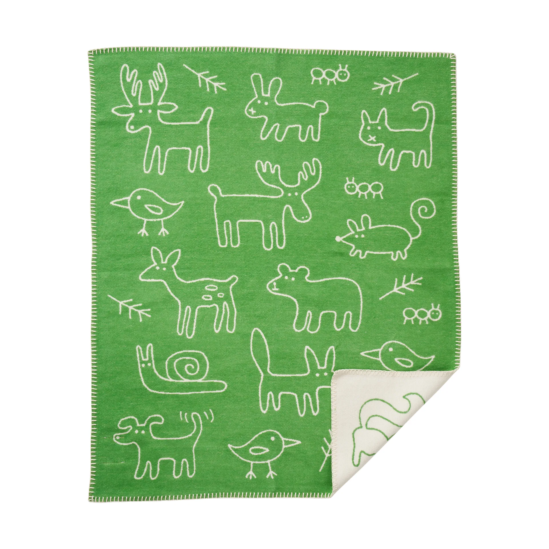 Coperta per bambini In the Woods, 70x90 cm, Verde Klippan Yllefabrik