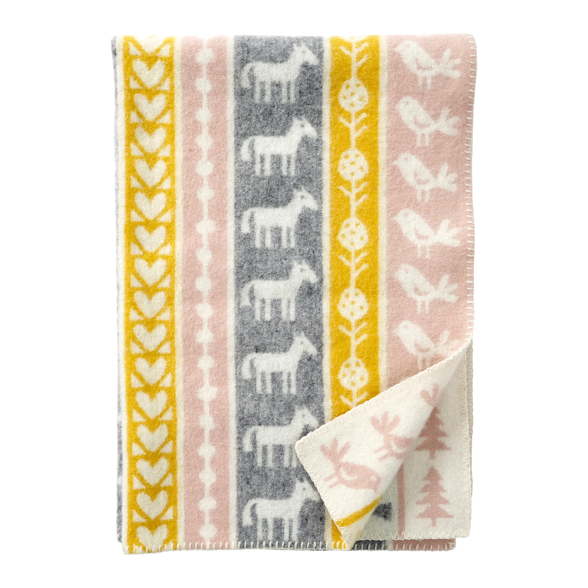 Coperta per neonato in lana Nature, Giallo Klippan Yllefabrik