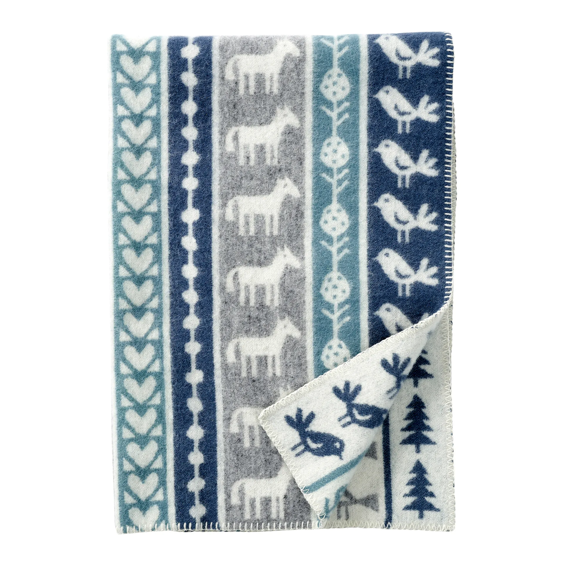 Coperta per neonato in lana Nature, grigio Klippan Yllefabrik