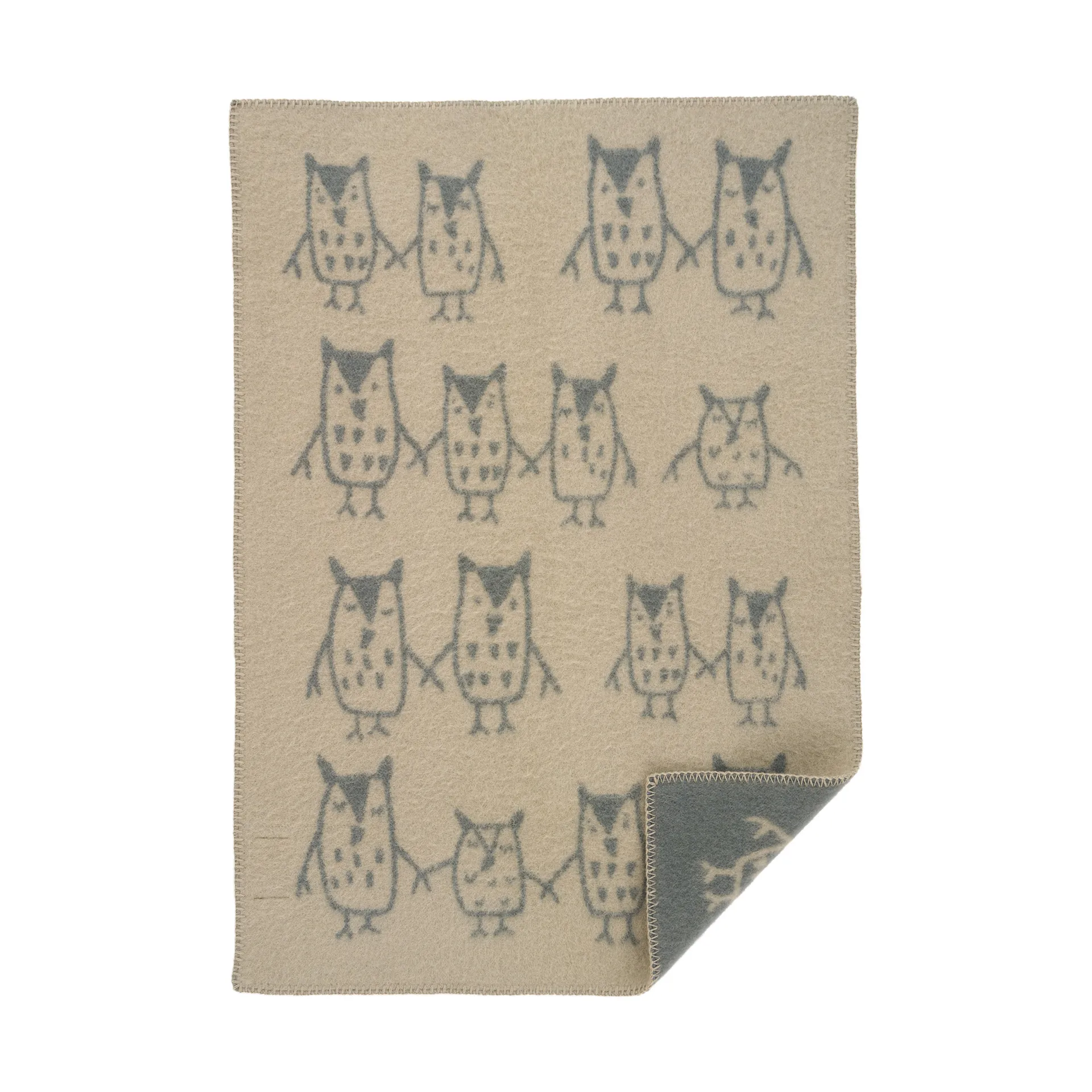 Copertina per bambini Hand in hand 65x90 cm, Greige Klippan Yllefabrik