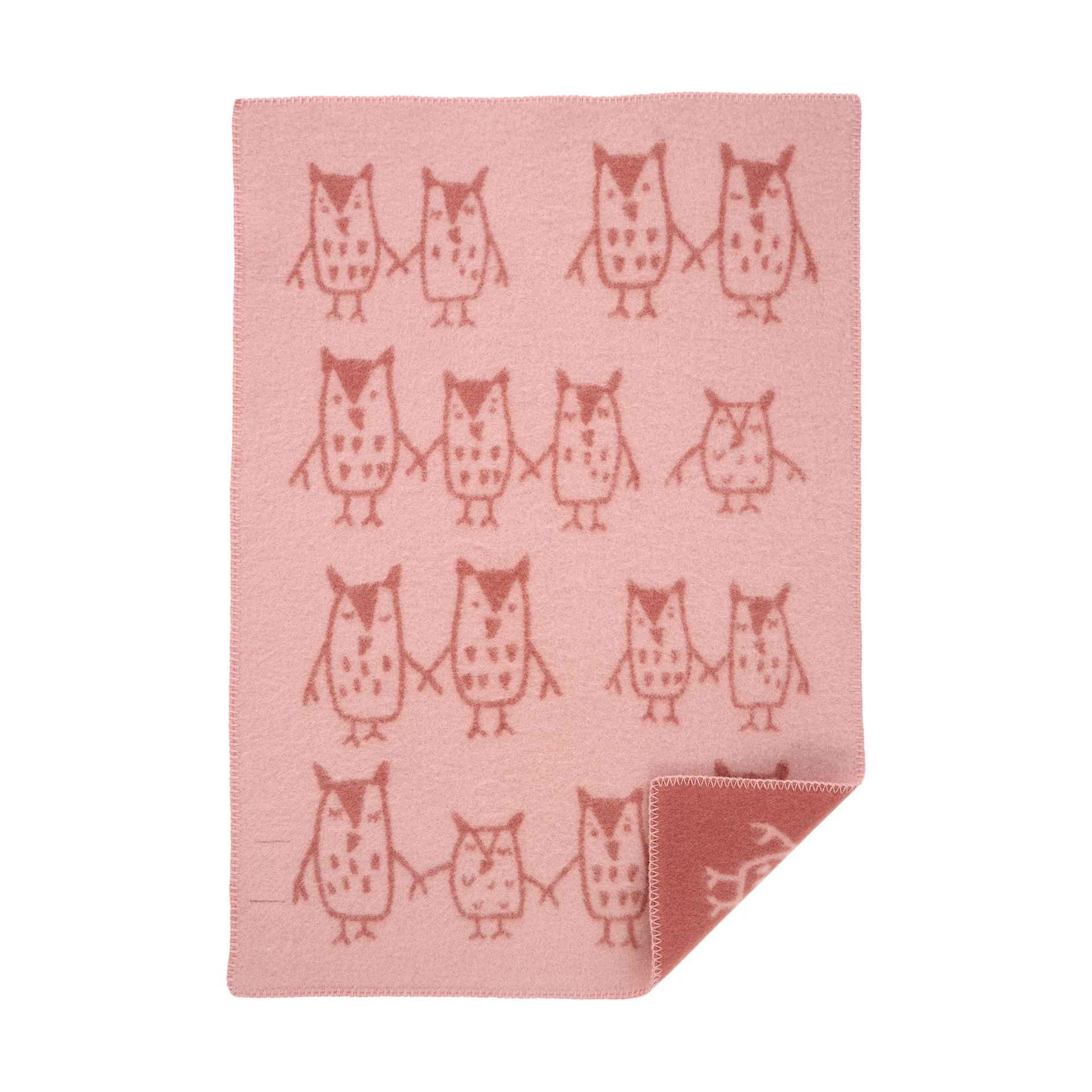 Copertina per bambini Hand in hand 65x90 cm, Rosa marrone Klippan Yllefabrik