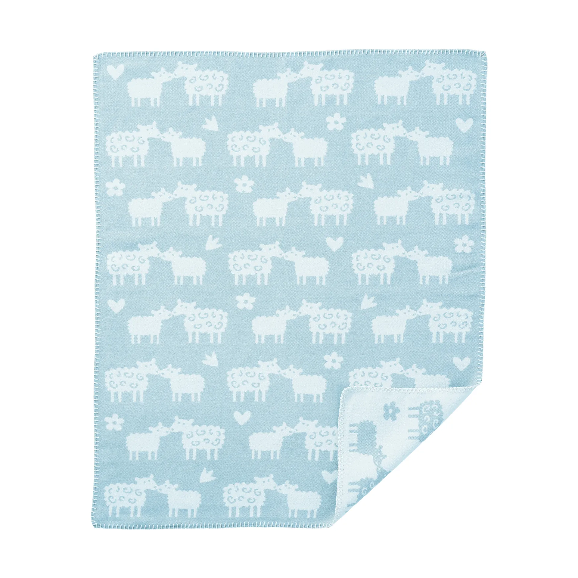 Copertina per bambini in cotone Bää, Azzurro chiaro, 70x90 cm Klippan Yllefabrik