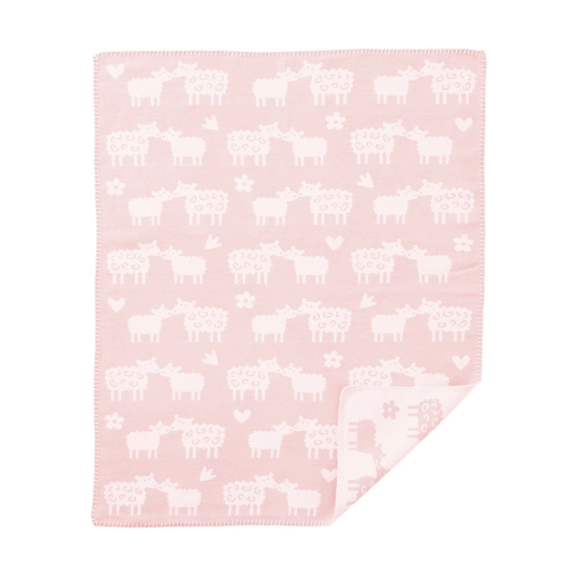 Copertina per bambini in cotone Bää, Rosa soft, 70x90 cm Klippan Yllefabrik