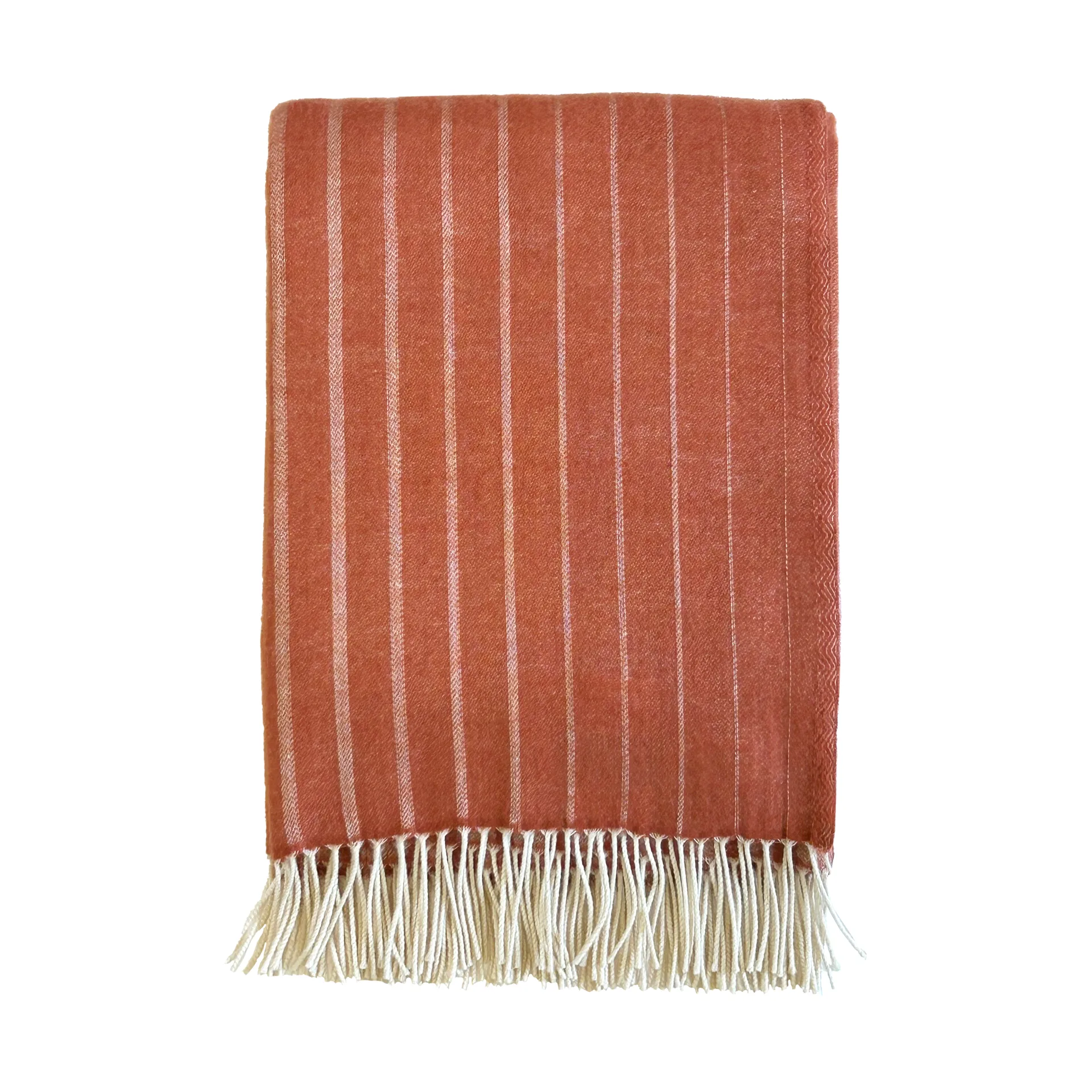 Irregular stripes coperta in lana, Ruggine, 130x200 cm Klippan Yllefabrik