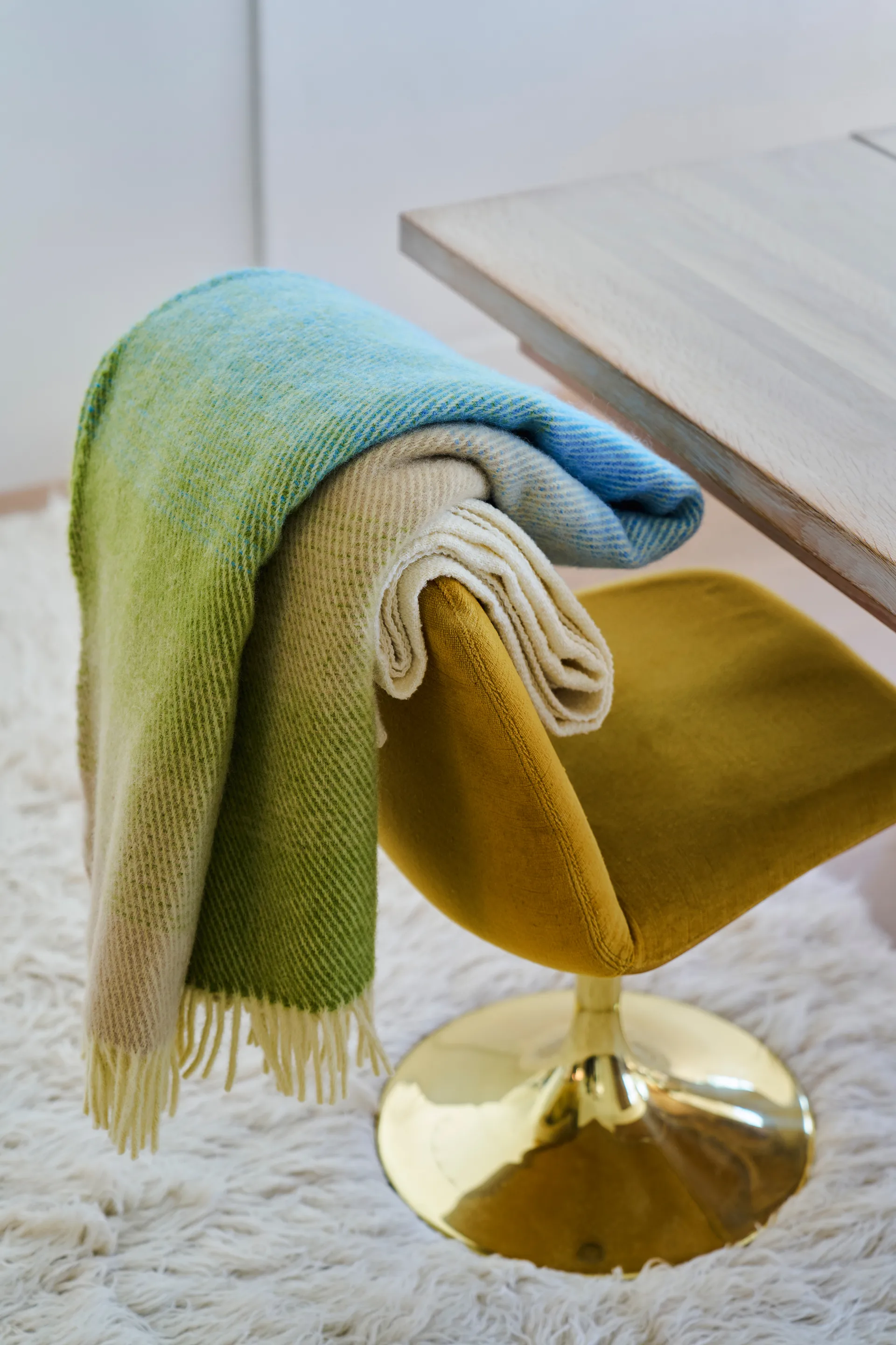 Plaid in lana Aurora 130x200 cm, Sogno pastello Klippan Yllefabrik