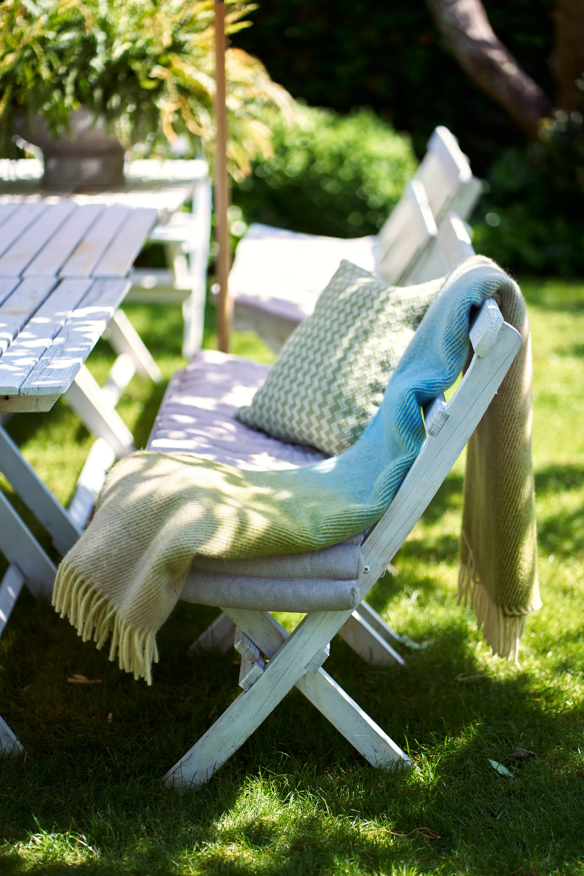 Plaid in lana Aurora 130x200 cm, Sogno pastello Klippan Yllefabrik