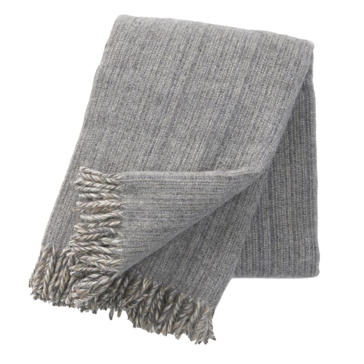 Plaid in lana Björk, grigio Klippan Yllefabrik