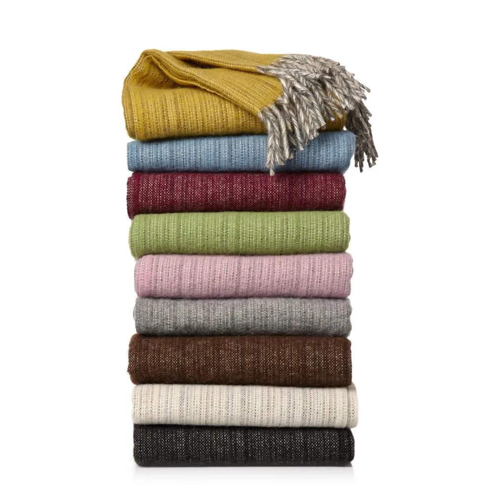 Plaid in lana Björk, grigio Klippan Yllefabrik