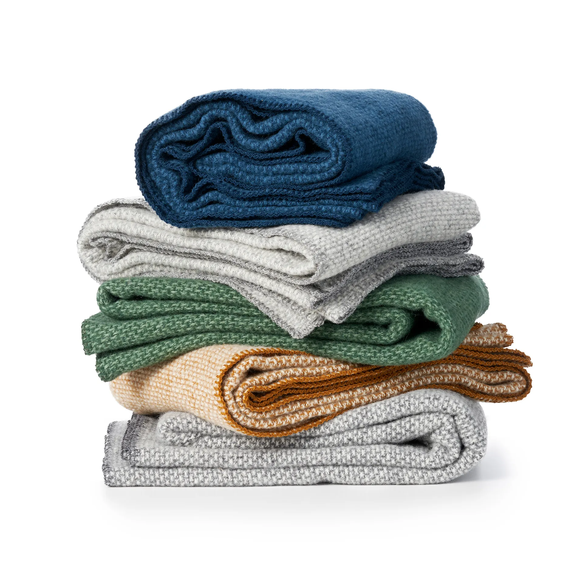 Plaid in lana Domino , Crème caramel Klippan Yllefabrik