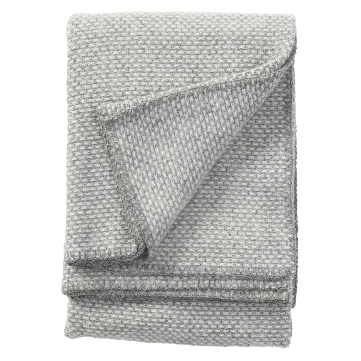 Plaid in lana Domino  - grigio chiaro - Klippan Yllefabrik