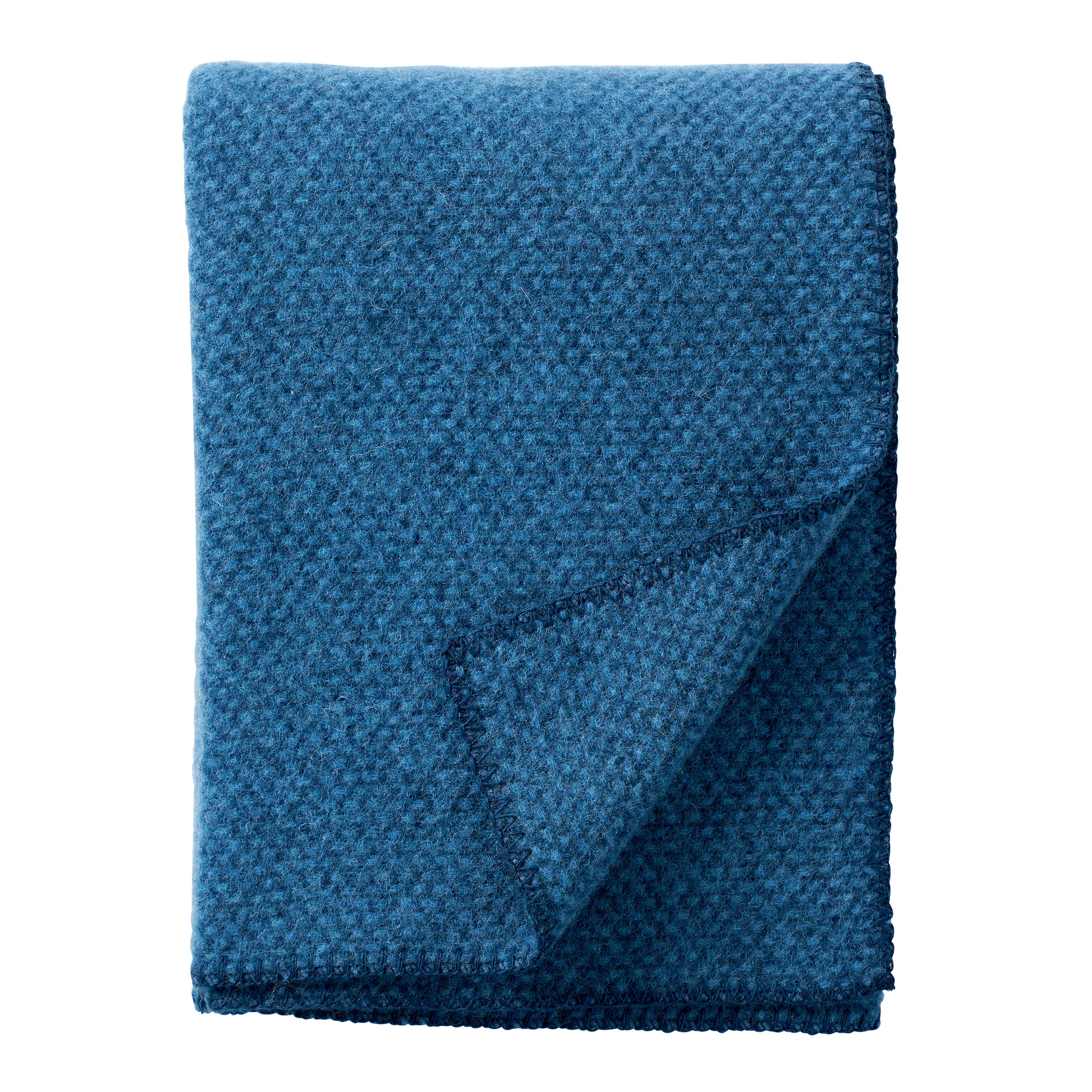 Plaid in lana Domino , sea blue Klippan Yllefabrik