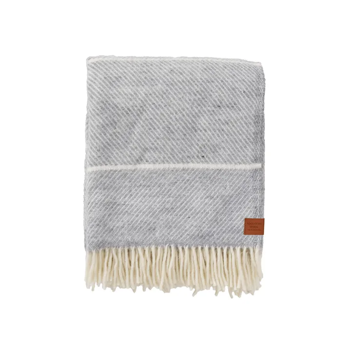 Plaid in lana Frank 130x200 cm - Grigio - Klippan Yllefabrik