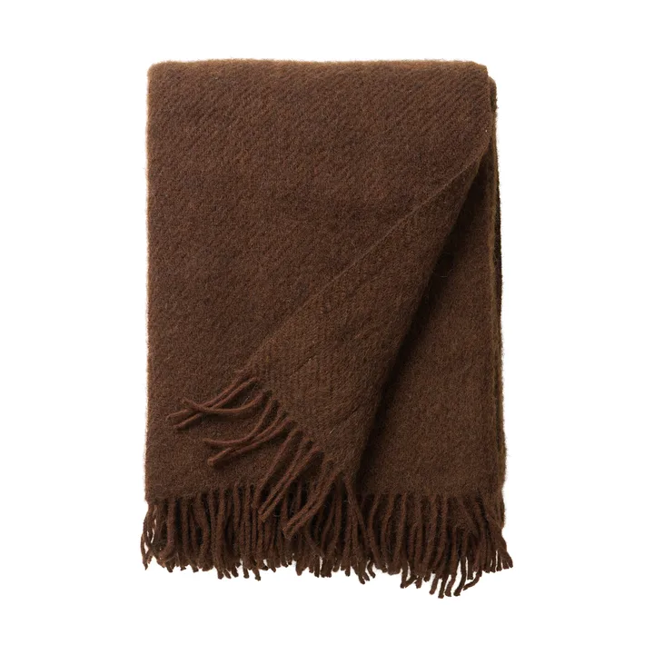 Plaid in lana Gotland 130x200 cm - Brown - Klippan Yllefabrik