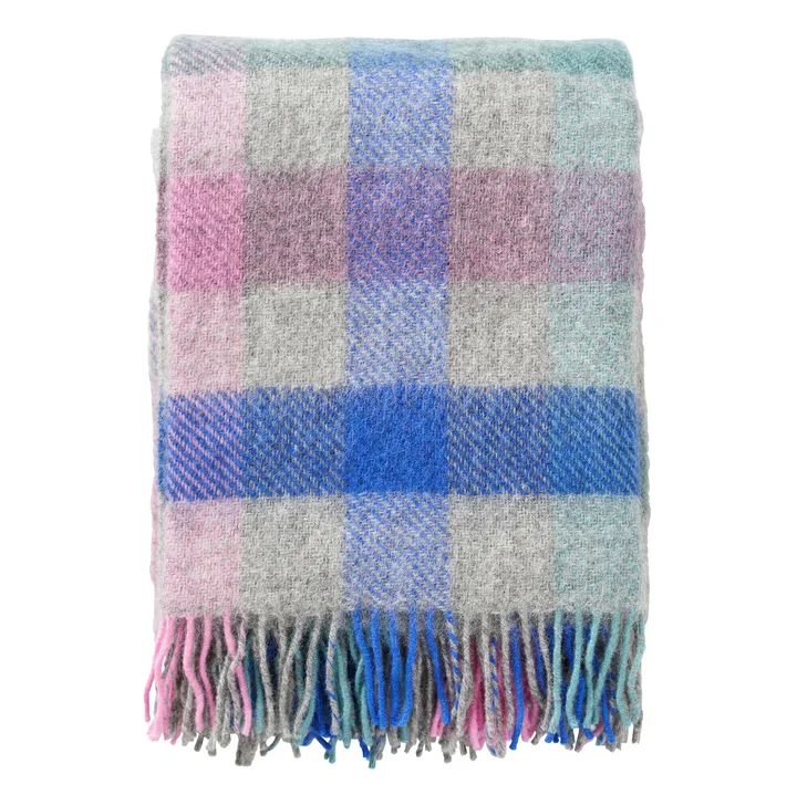 Plaid in lana Gotland 130x200 cm - Multicolore pastello - Klippan Yllefabrik