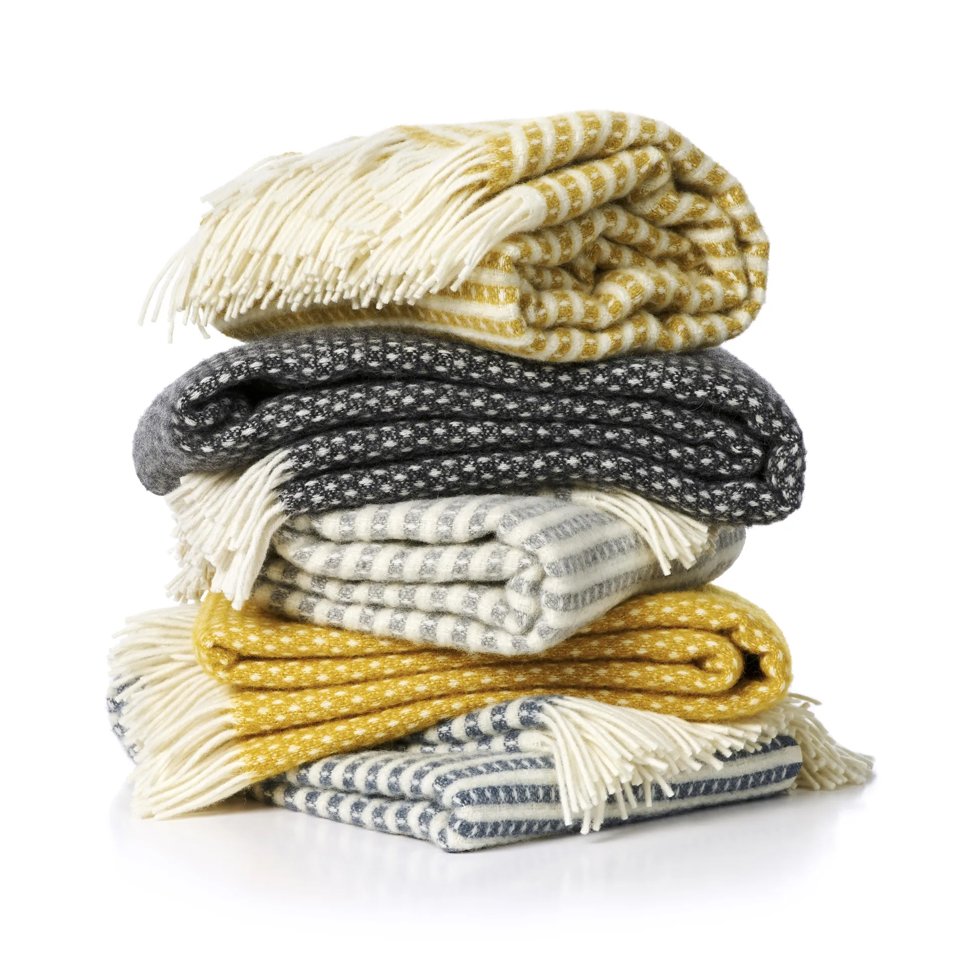 Plaid in lana Knut, grigio scuro Klippan Yllefabrik