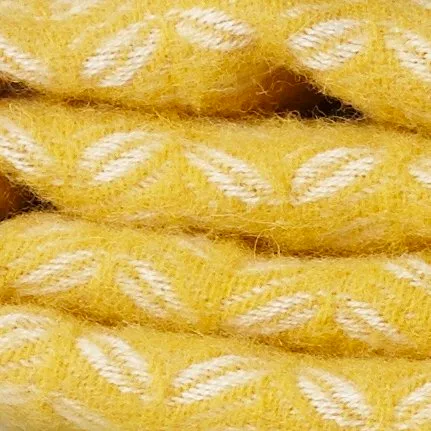 Plaid in lana Leaf, giallo Klippan Yllefabrik