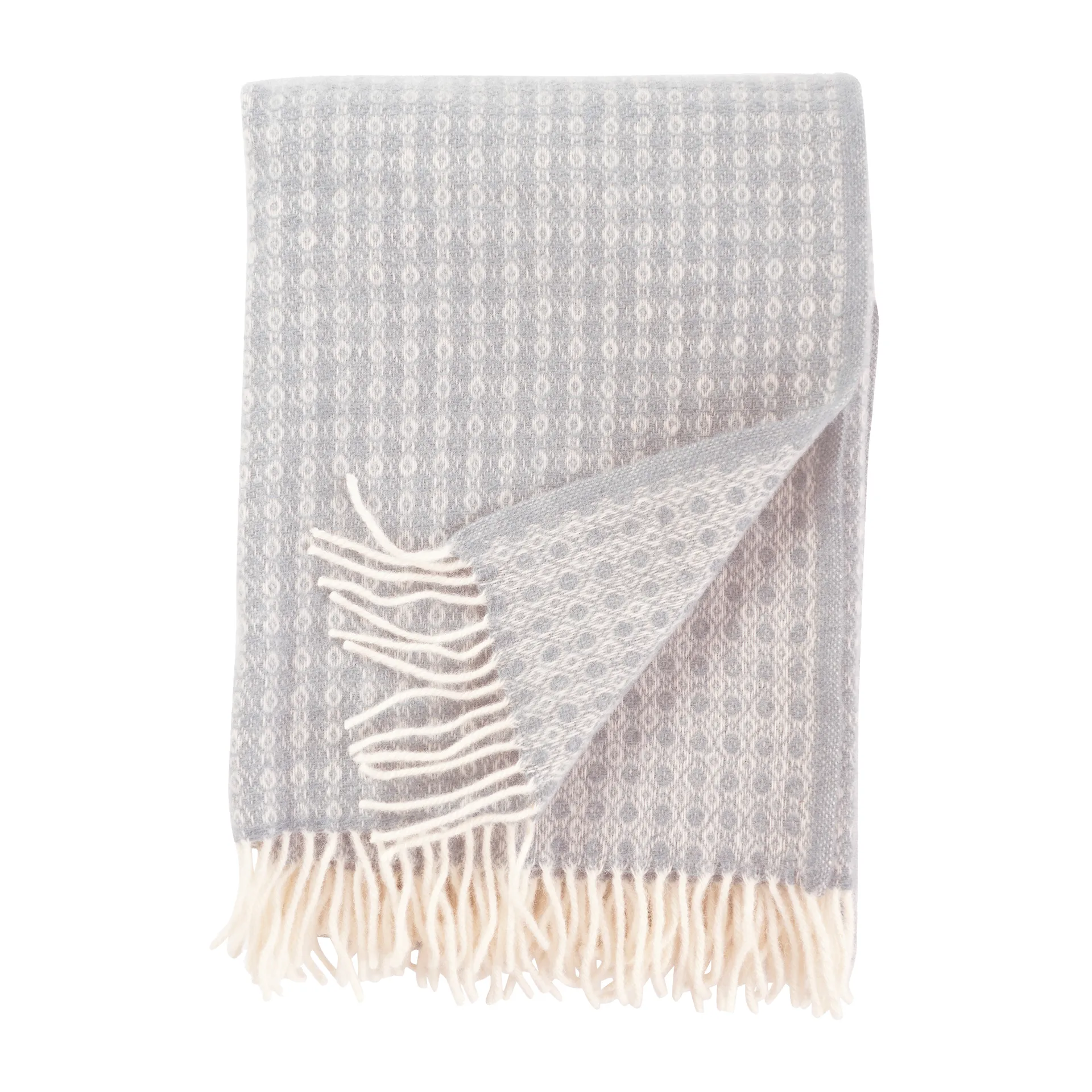 Plaid in lana Loop 130x200 cm, Stone (grigio) Klippan Yllefabrik