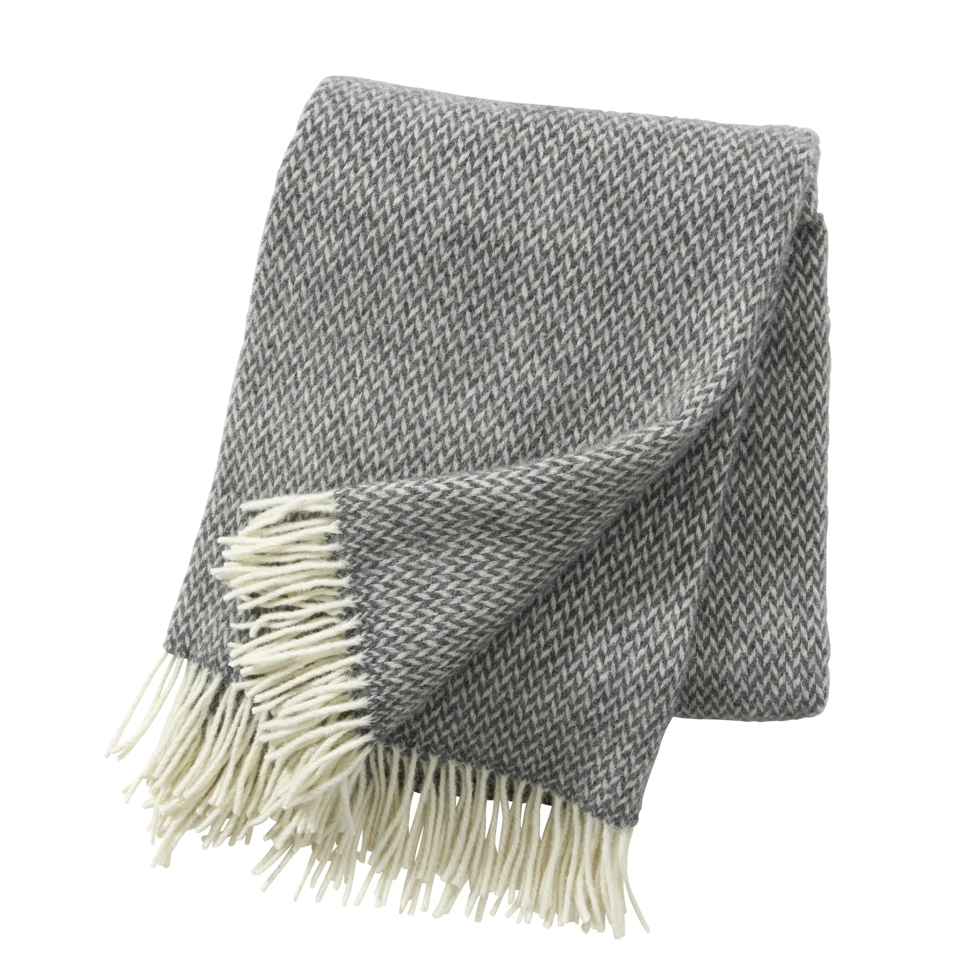 Plaid in lana Pulse, grigio Klippan Yllefabrik