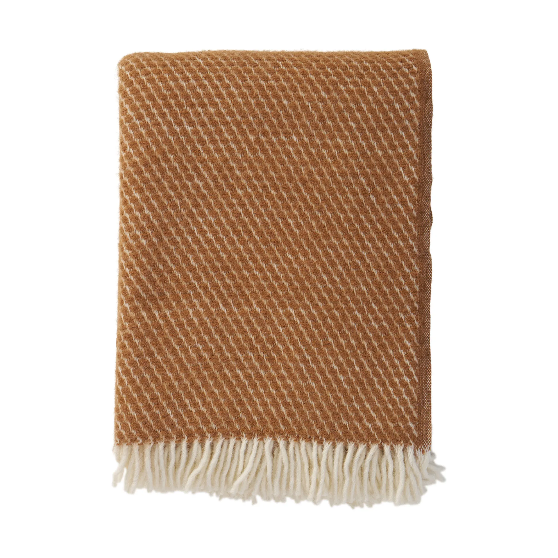 Plaid in lana Velvet, Mocha mousse Klippan Yllefabrik