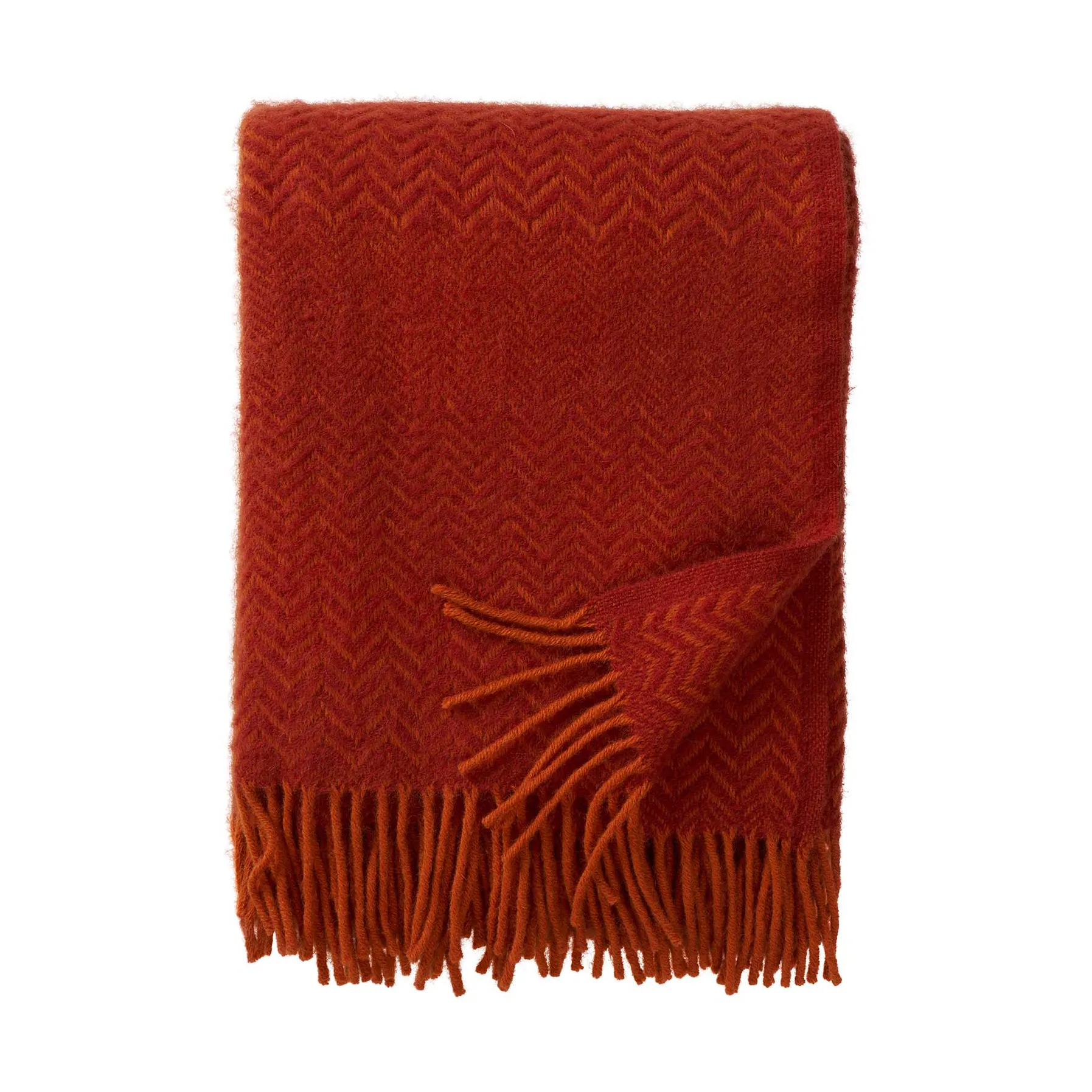 Plaid in lana Zigzag 130x200 cm, Rubino Klippan Yllefabrik