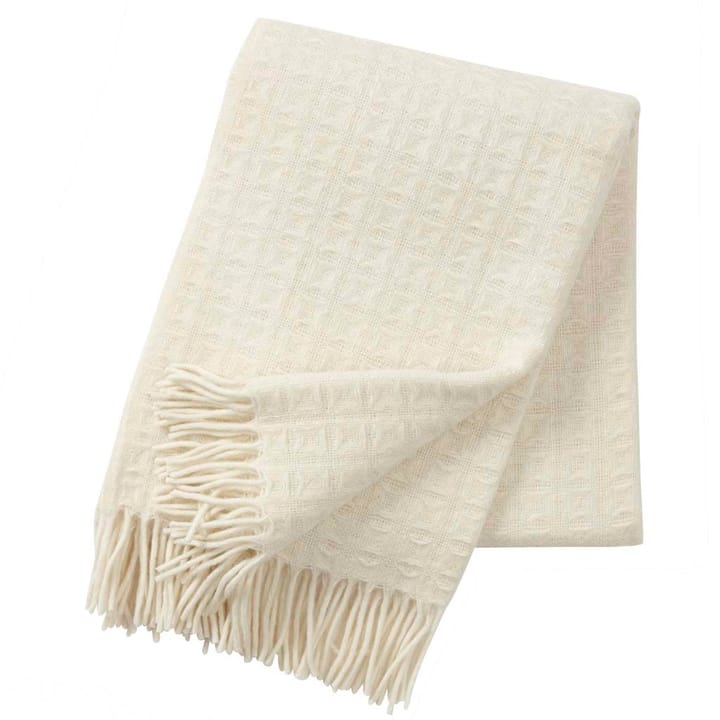 Plaid lana Twist - bianco naturale - Klippan Yllefabrik
