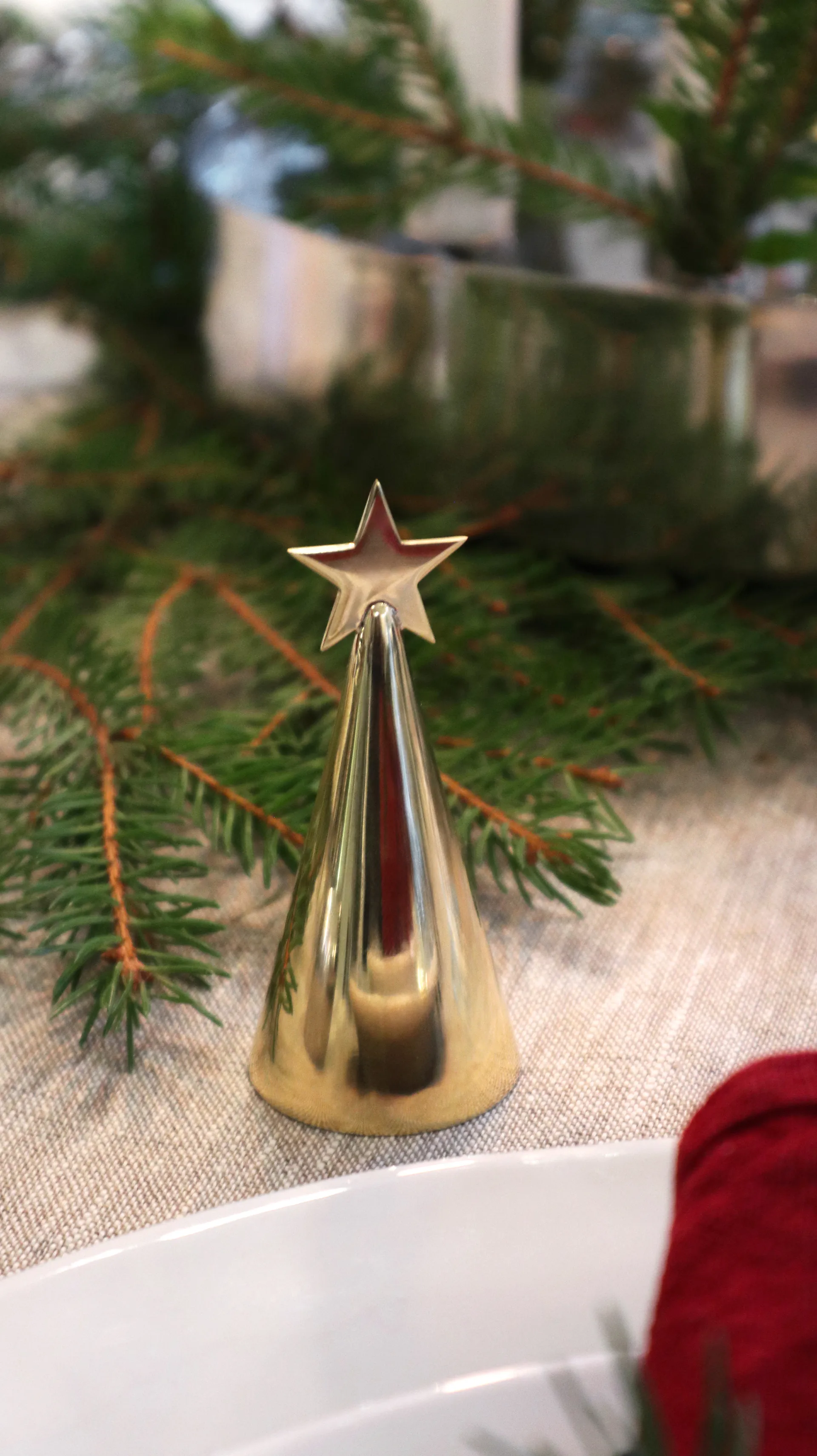 Candelabro Soprano, Bianco-ottone KLONG