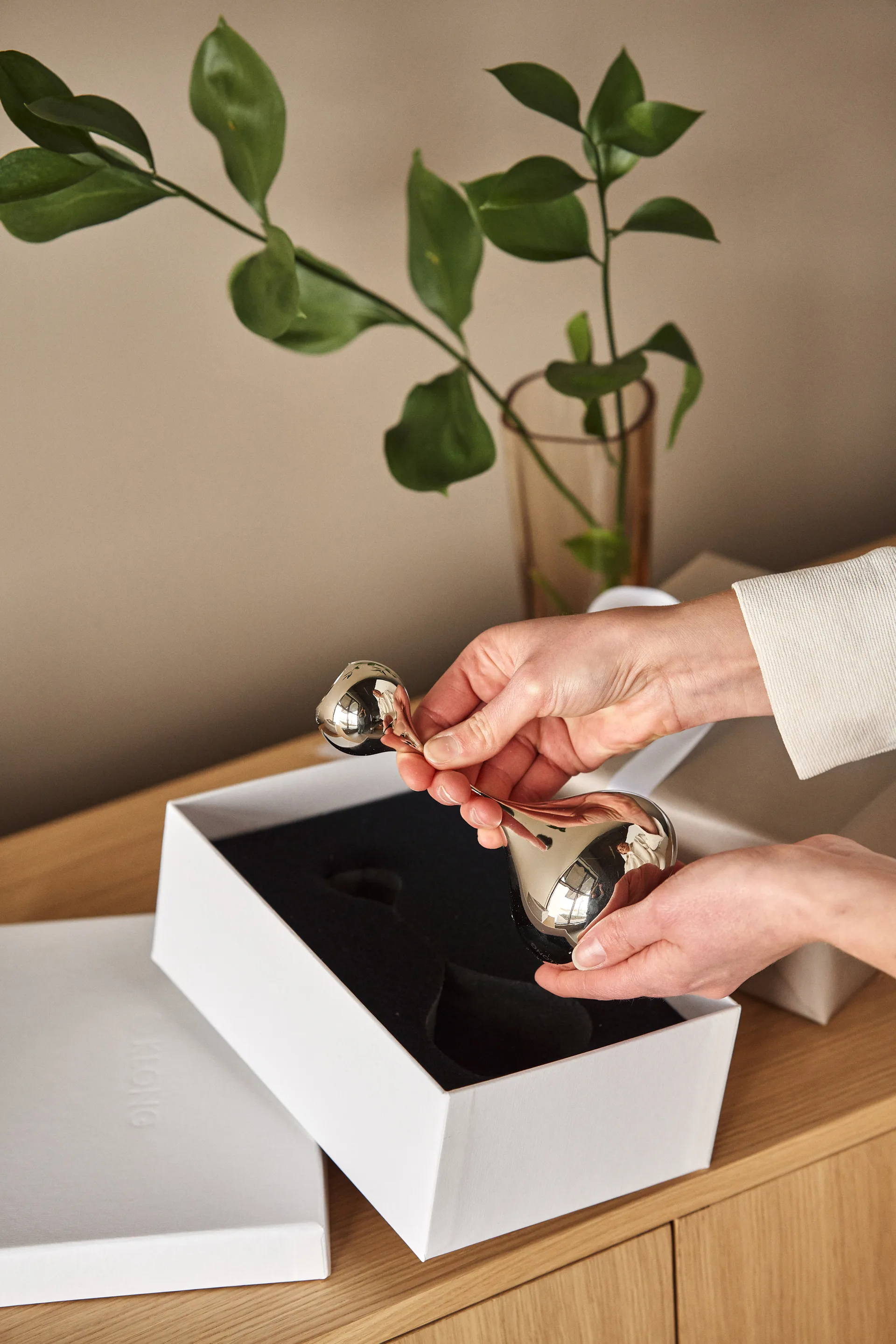 Portacandele Tender, piccolo, Nickel KLONG