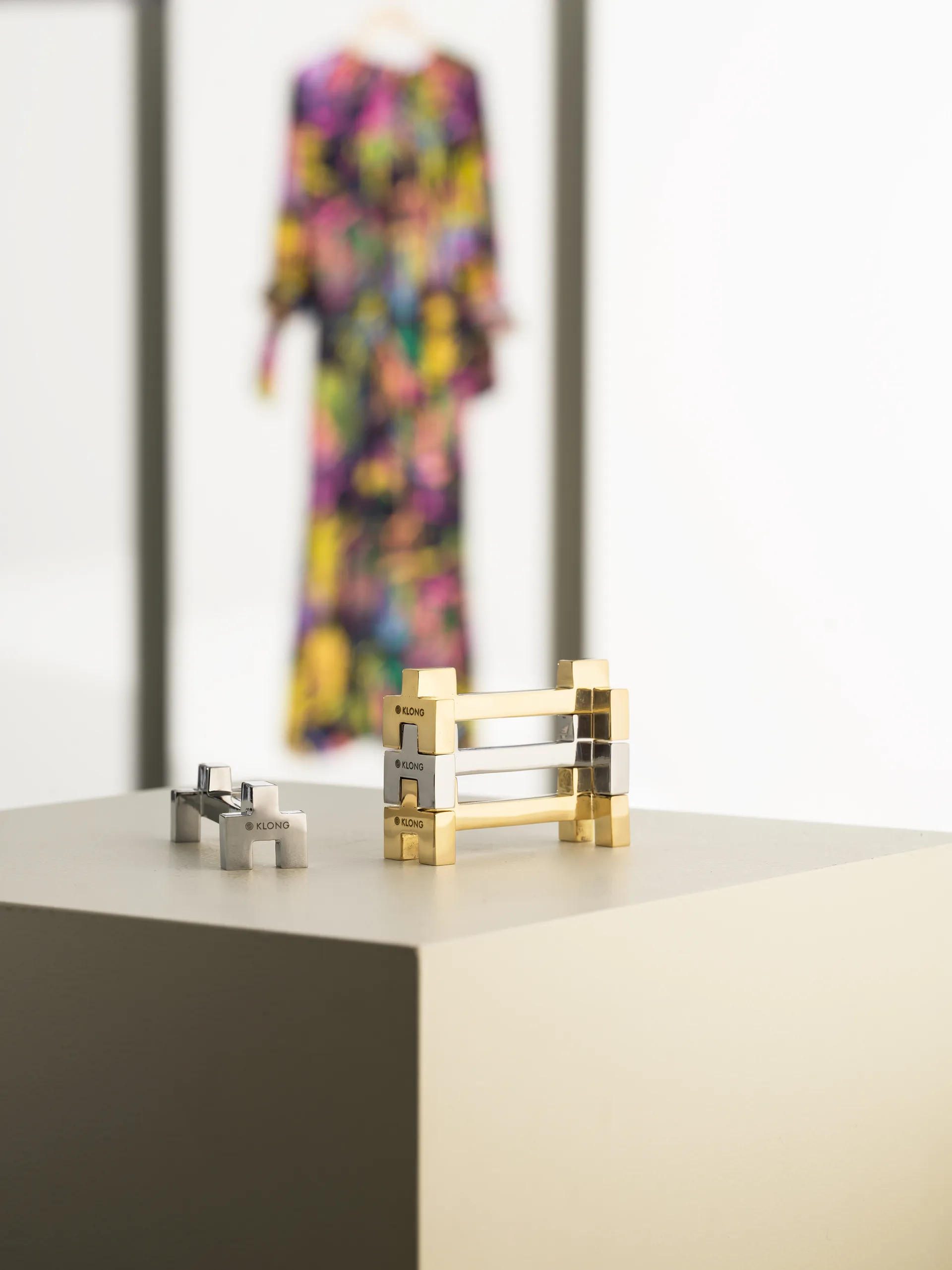 Portaposate Signe confezione da 2, ottone KLONG