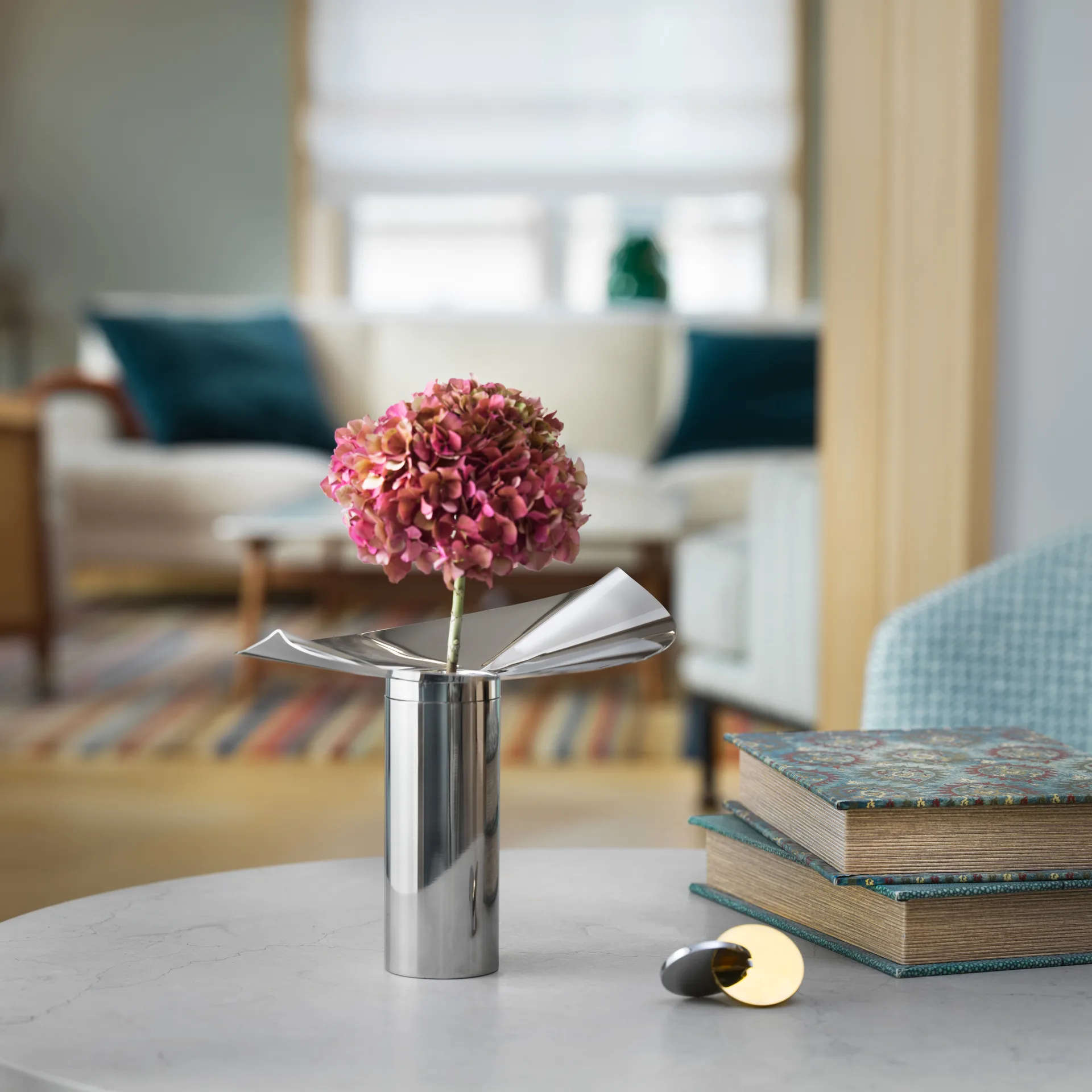 Vaso-portacandele Löv, Acciaio inossidabile KLONG