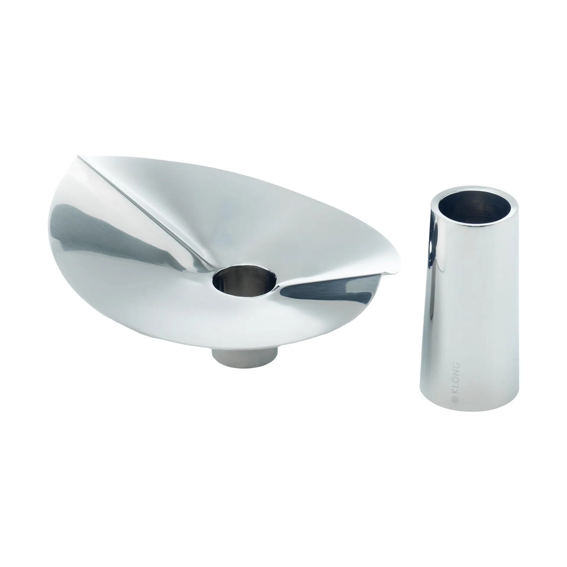 Vaso-portacandele Löv, Acciaio inox. 10 cm KLONG