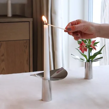 Vaso-portacandele Löv - Acciaio inox. 10 cm - KLONG