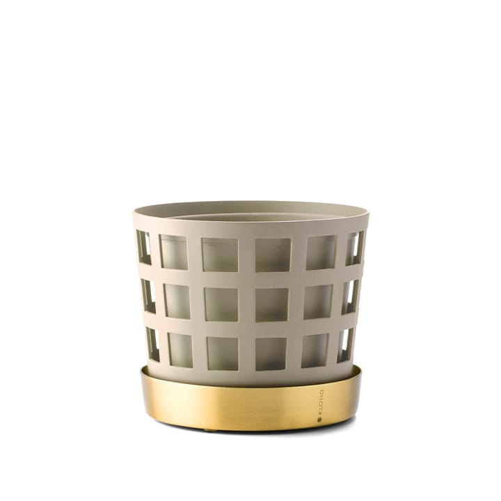 Vaso quadrato Trio Pot - beige, piccolo, Ø 12 cm - KLONG