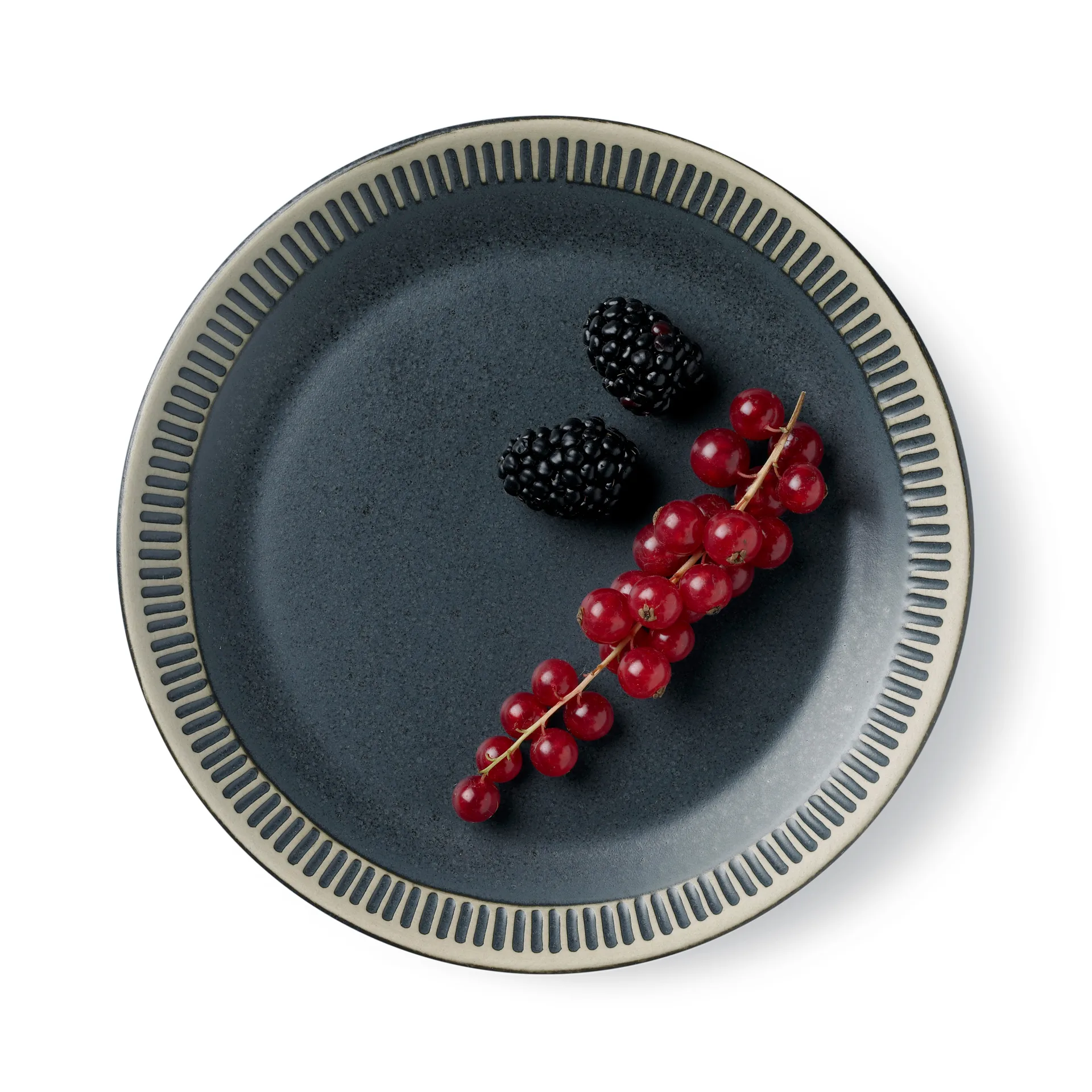 Piatto Colorit plate Ø 19 cm, Grigio scuro Knabstrup Keramik