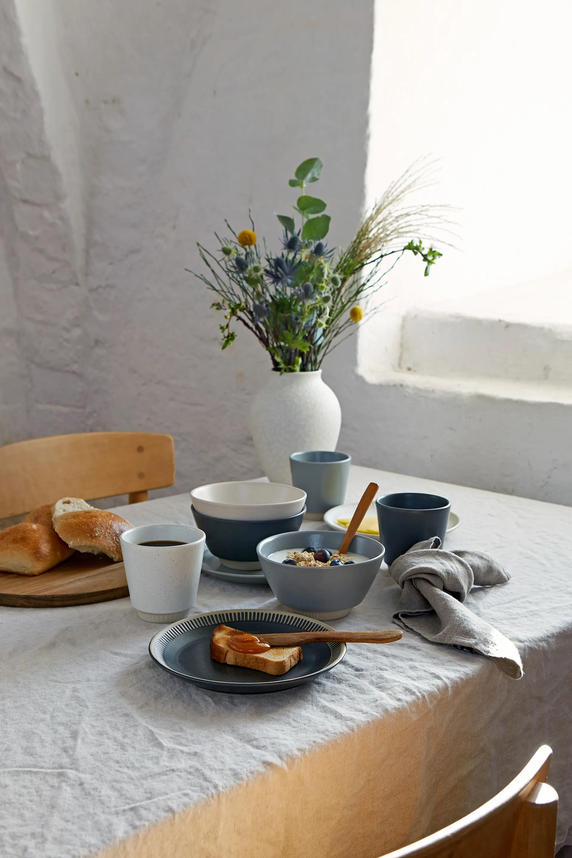 Piatto Colorit plate Ø 19 cm, Grigio scuro Knabstrup Keramik