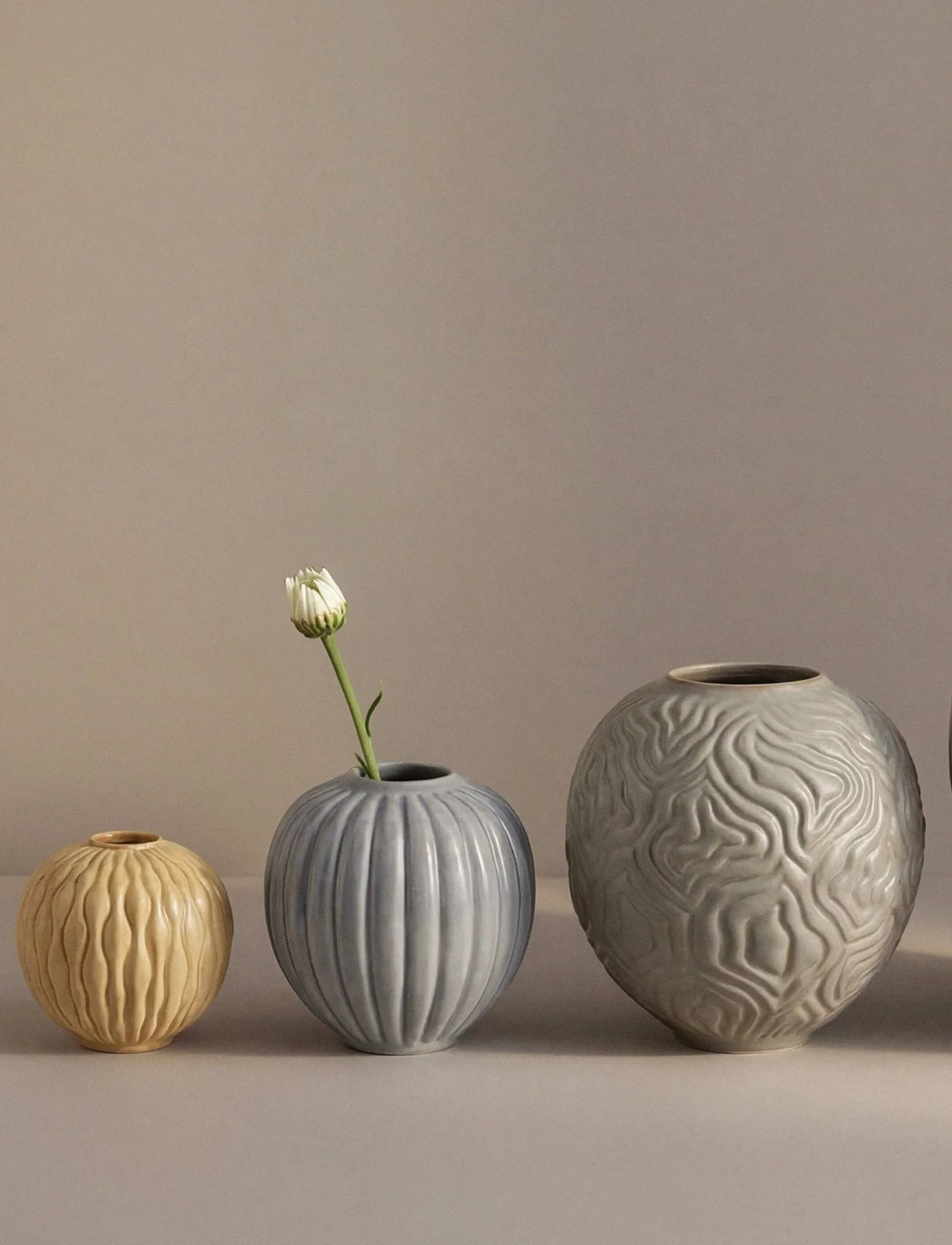 Solum vaso, Ochre, 8,5 cm Knabstrup Keramik
