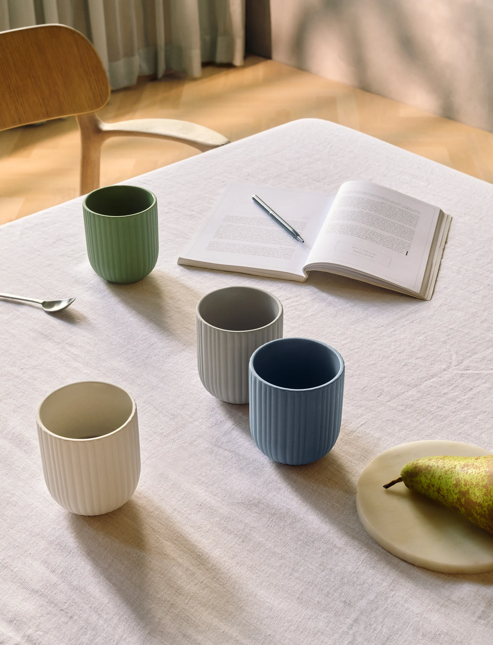 Tazza Verda 25 cl, Soft light grey Knabstrup Keramik