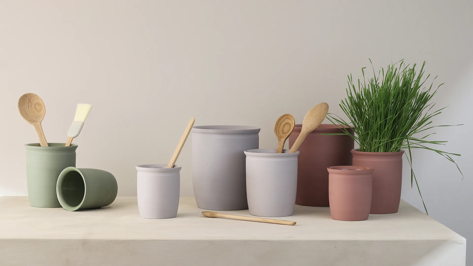 Vasetto per conserve Knabstrup, Grigio, 0,5 L Knabstrup Keramik