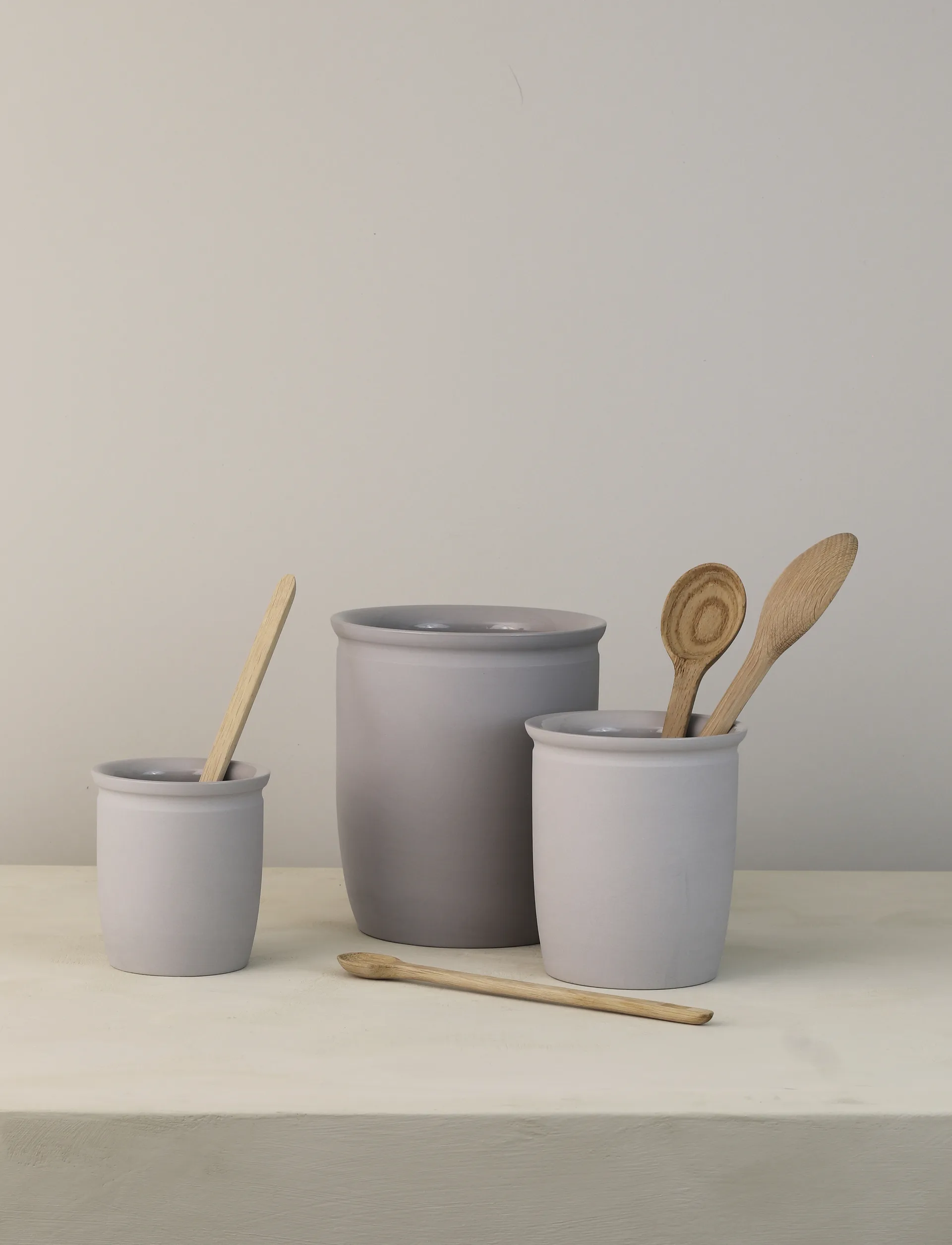 Vasetto per conserve Knabstrup, Grigio, 1 L Knabstrup Keramik