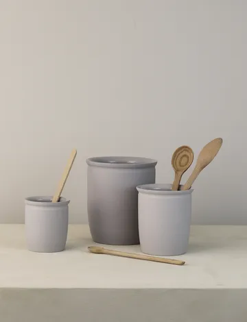 Vasetto per conserve Knabstrup - Grigio, 2 L - Knabstrup Keramik