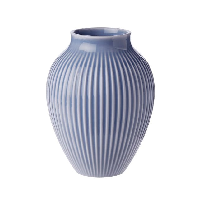 Vaso rigato Knabstrup 12,5 cm - lavender blue - Knabstrup Keramik