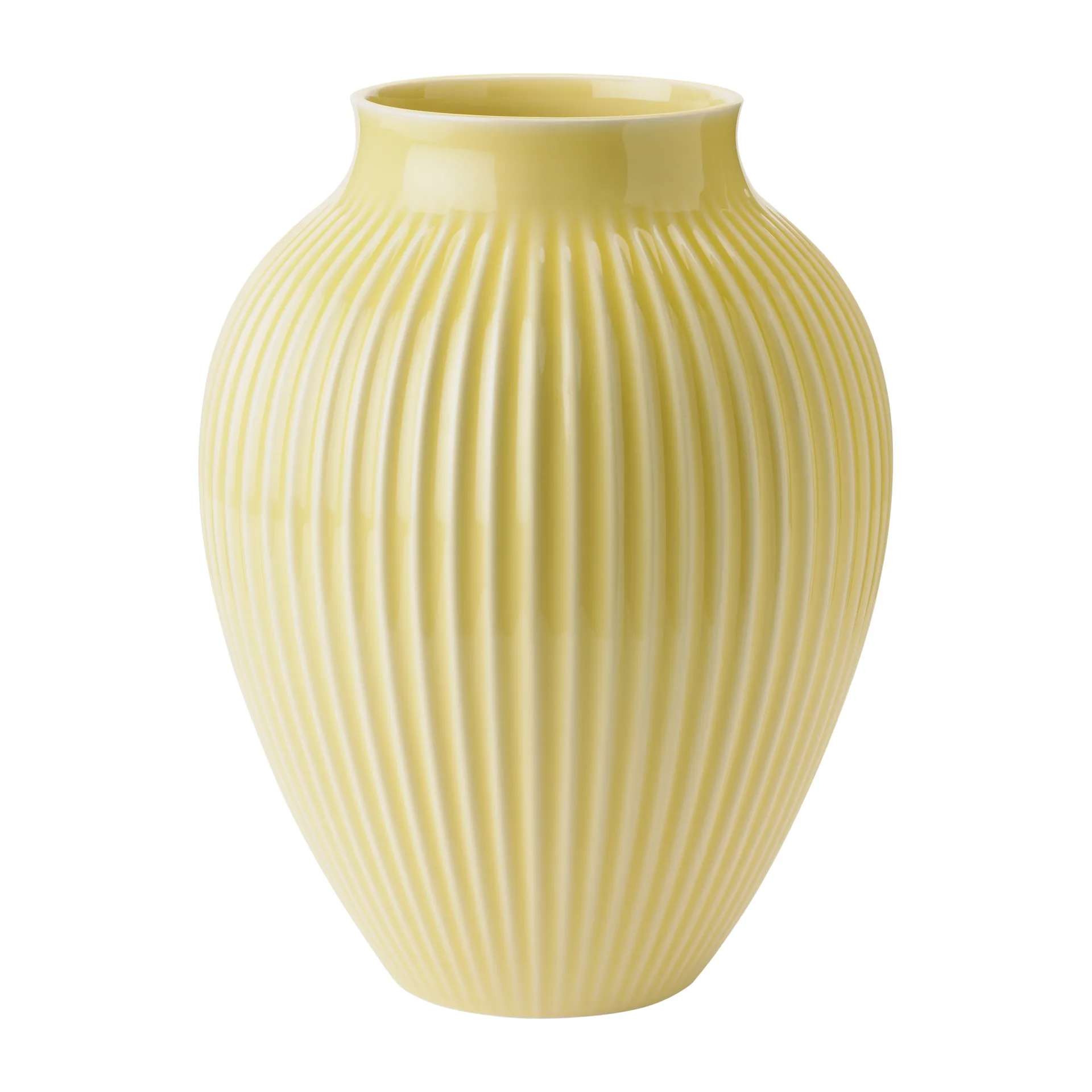 Vaso rigato Knabstrup 27 cm, Giallo Knabstrup Keramik