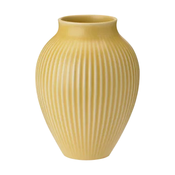 Vaso rigato Knabstrup 27 cm - Giallo - Knabstrup Keramik