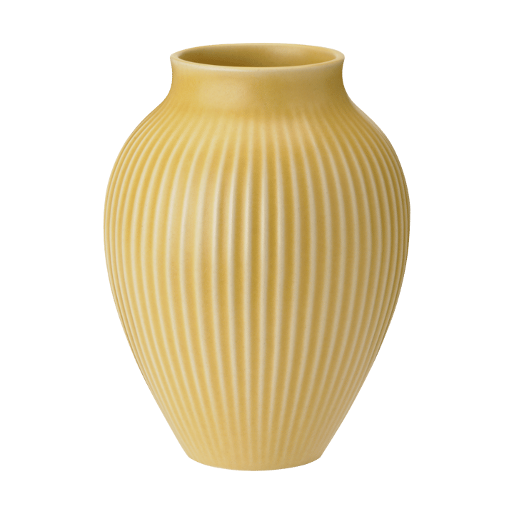Vaso rigato Knabstrup 27 cm - Giallo - Knabstrup Keramik