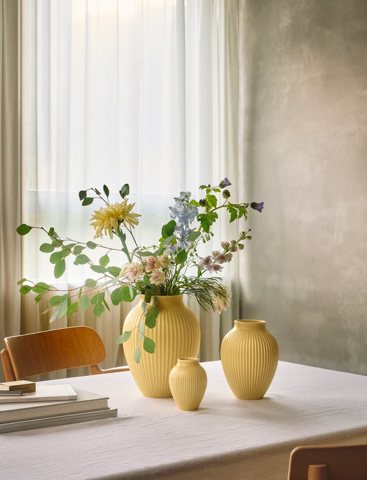 Vaso rigato Knabstrup 27 cm, Giallo Knabstrup Keramik