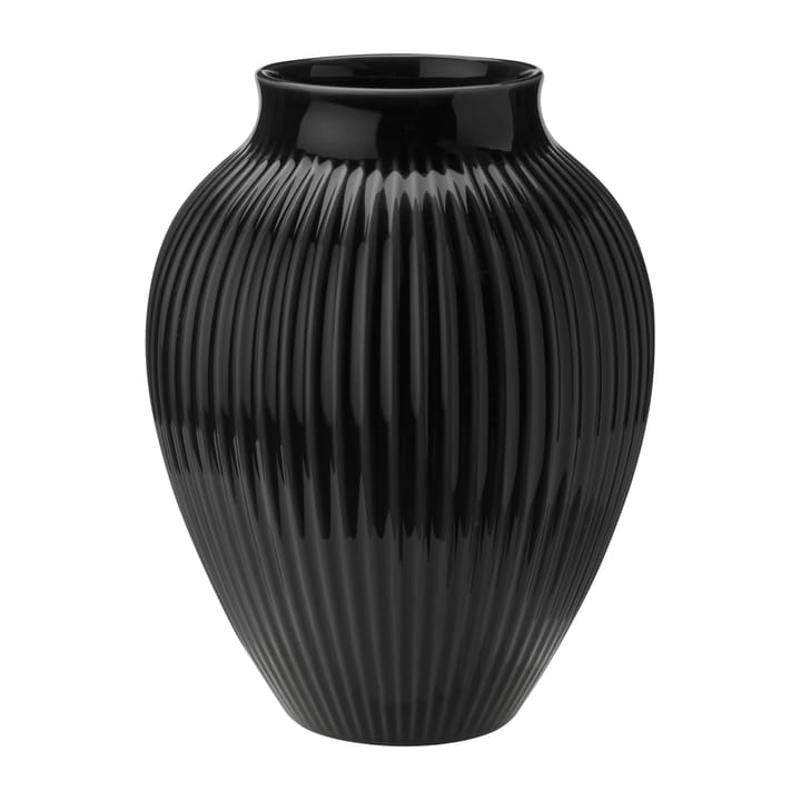 Vaso rigato Knabstrup 27 cm - Nero - Knabstrup Keramik