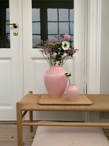 Vaso rigato Knabstrup 27 cm - Rosa - Knabstrup Keramik