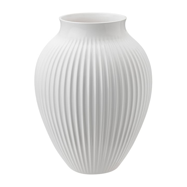 Vaso scanalato Knabstrup 35 cm - Bianco - Knabstrup Keramik