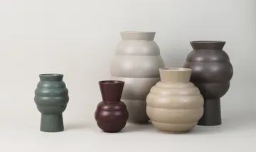 Vaso Tortus Archie No4 37 cm - Grigio scuro - Knabstrup Keramik